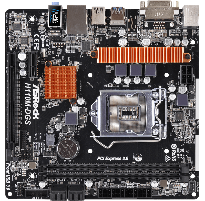 Asrock h110m dgs подключение передней панели